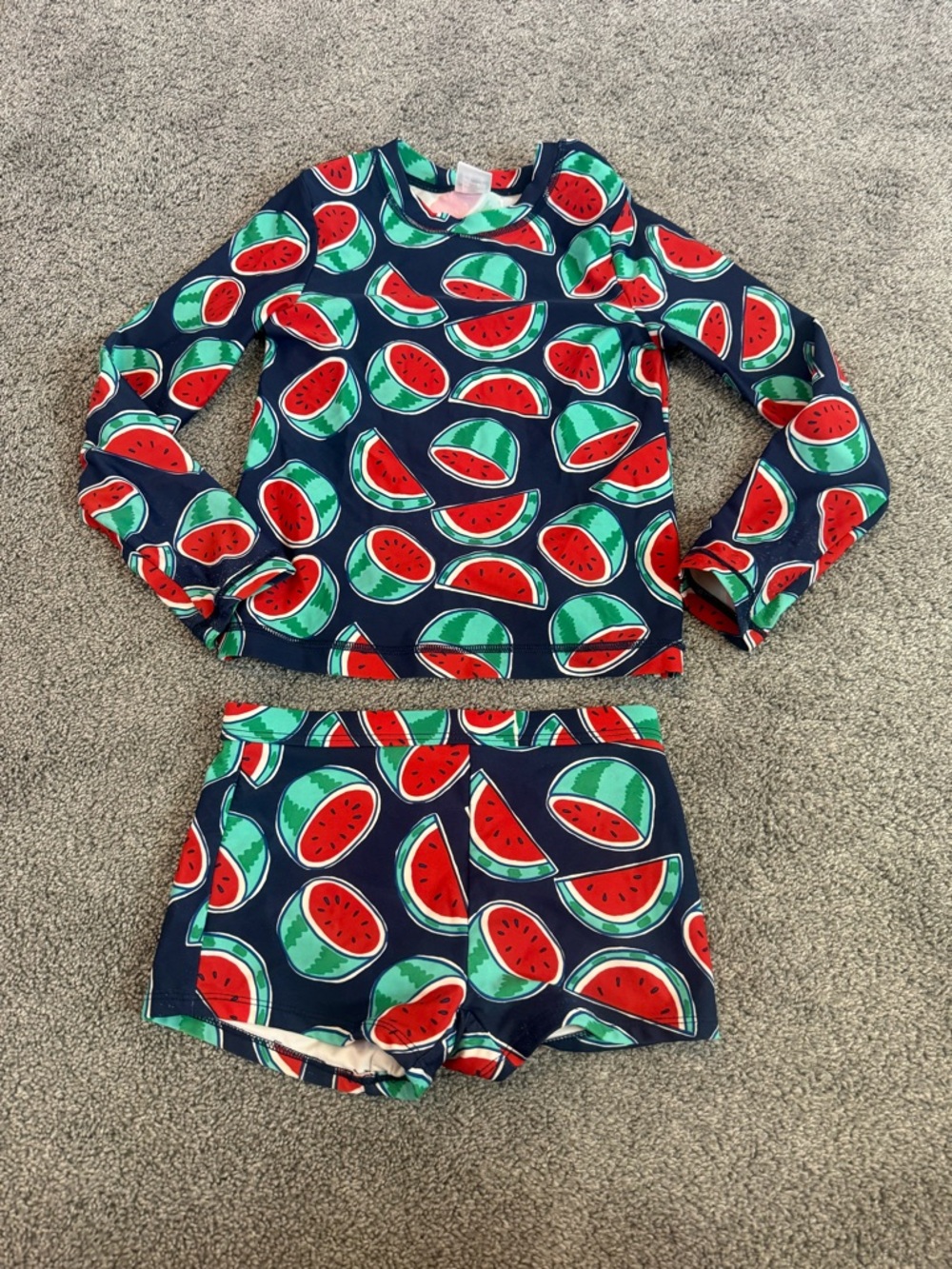 Hanna Andersson Watermelon Rashgaurd Bikini Swimsuit Sz 130cm